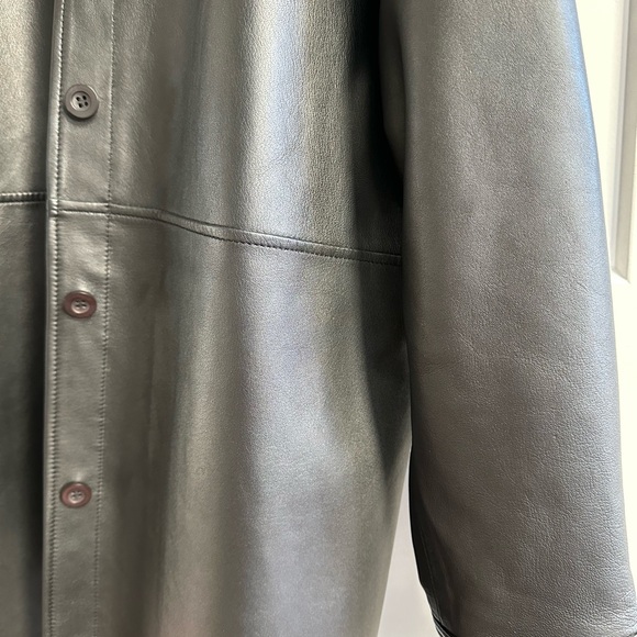 NWT Quince 100% Leather Shirt Jacket - Picture 3 of 14